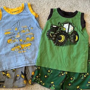John Deere tank and shorts set (both included in listing)